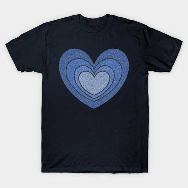 Heart in Shades of Denim T-Shirt by Klssaginaw